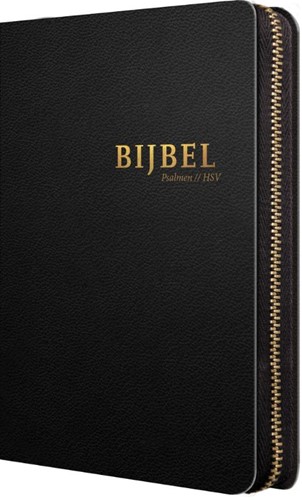 Bijbel (HSV) met psalmen - 14 x 21 luxe leer met rits en index (Hardcover)