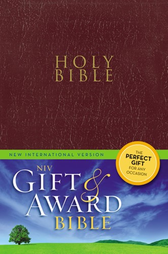 Gift & award bible NIV burgundy leather (Boek)