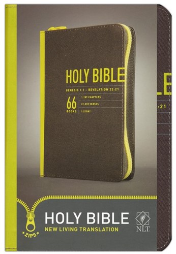 NLT zips bible colour canvas cover yellow