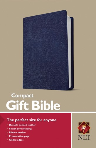 NLT compact bible navy bonded leather
