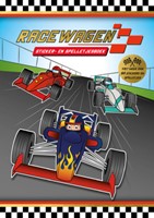 Racewagens sticker- en spelletjesboek (Paperback)