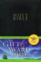 Gift & award bible NIV black leather lik (Boek)