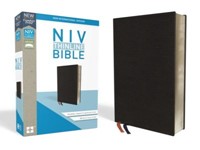 NIV thinline bible black leather indexed (Boek)