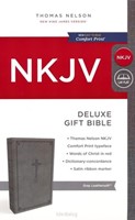 NKJV deluxe gift bible grey (Leder/Luxe gebonden)