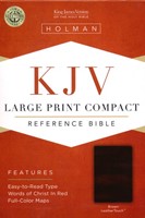 KJV LP compact ref bible brown leatherfl (Boek)