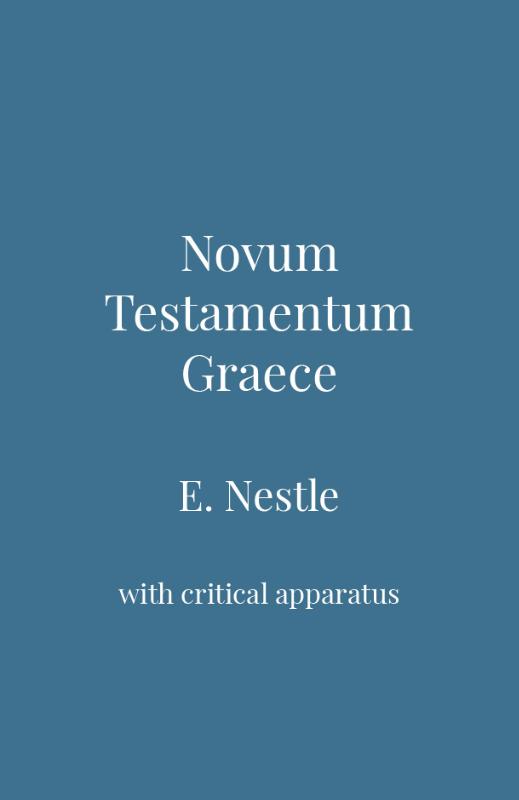 Novum testamentum graece POD