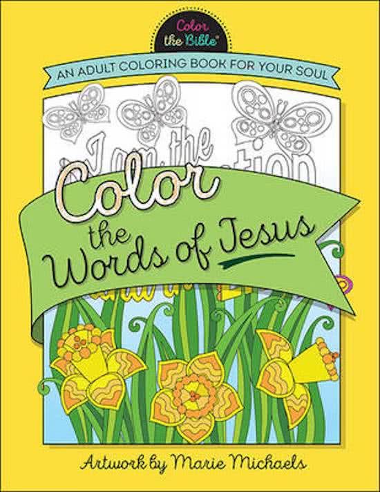 Colouring book colour the words of Jesus