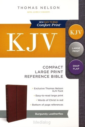 KJV compact lp ref bible snapflap burg