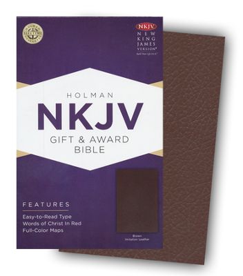 NKJV gift & award bible brown
