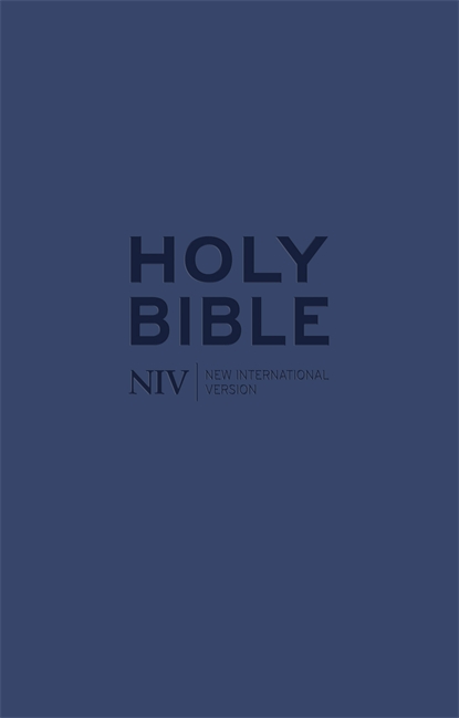 NIV tiny bible with zip blue soft-tone