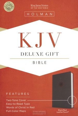 KJV deluxe gift bible black/red leathert