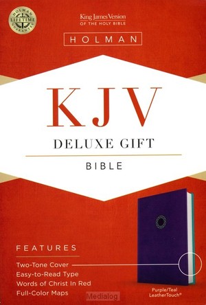 KJV deluxe gift bible purple/teal leathe