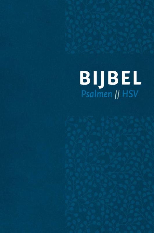Bijbel (HSV) met Psalmen - vivella blauw zilversnee
